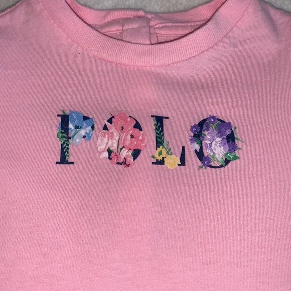 Ralph Lauren Pink POLO T-shirt Dress 9M EUC - Picture 3 of 10